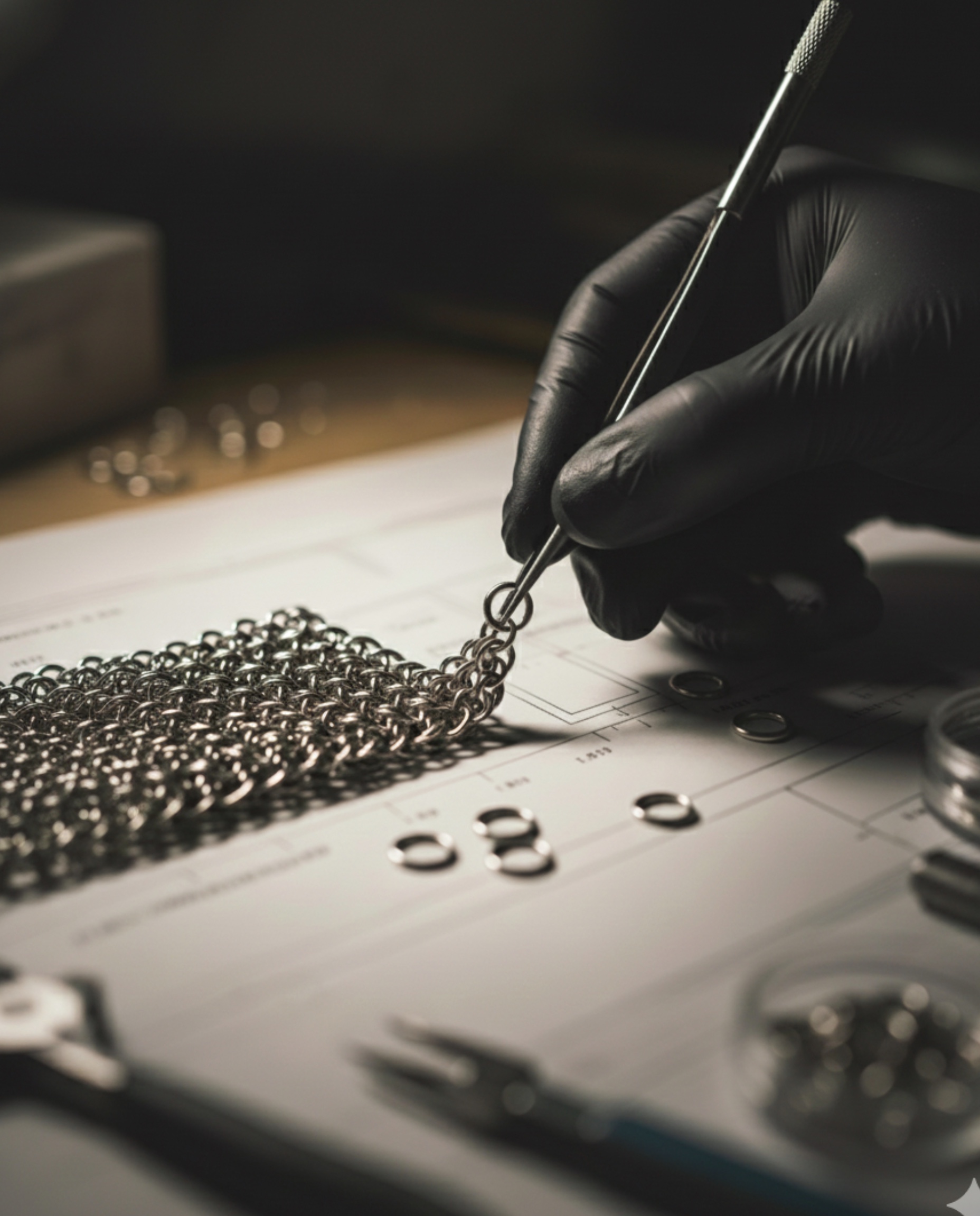 リングを組み付けてる作業風景